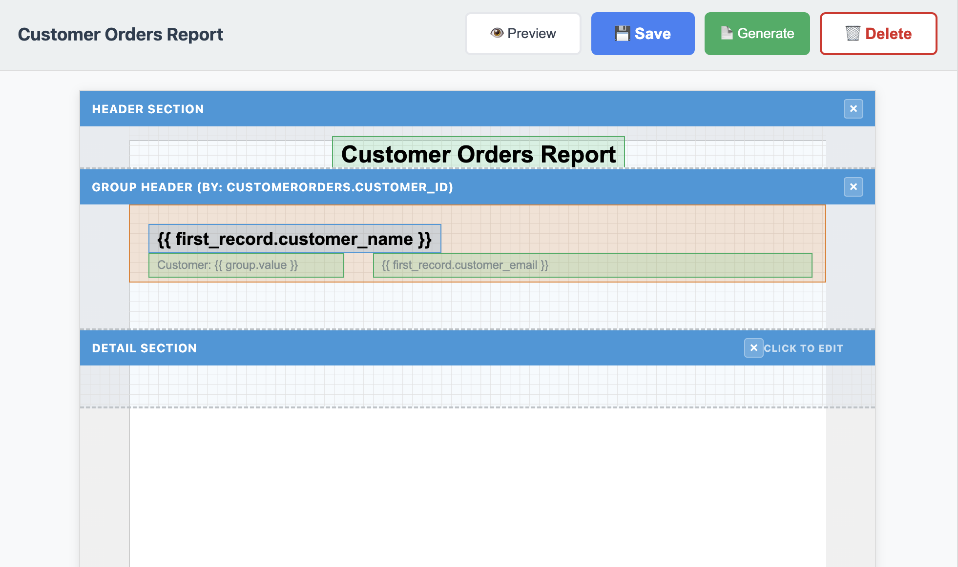 Report detail