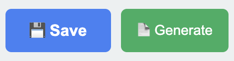 Report Save and Generate Buttons