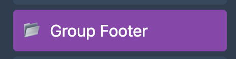 Report section group footer