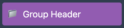 Sections Group Header button