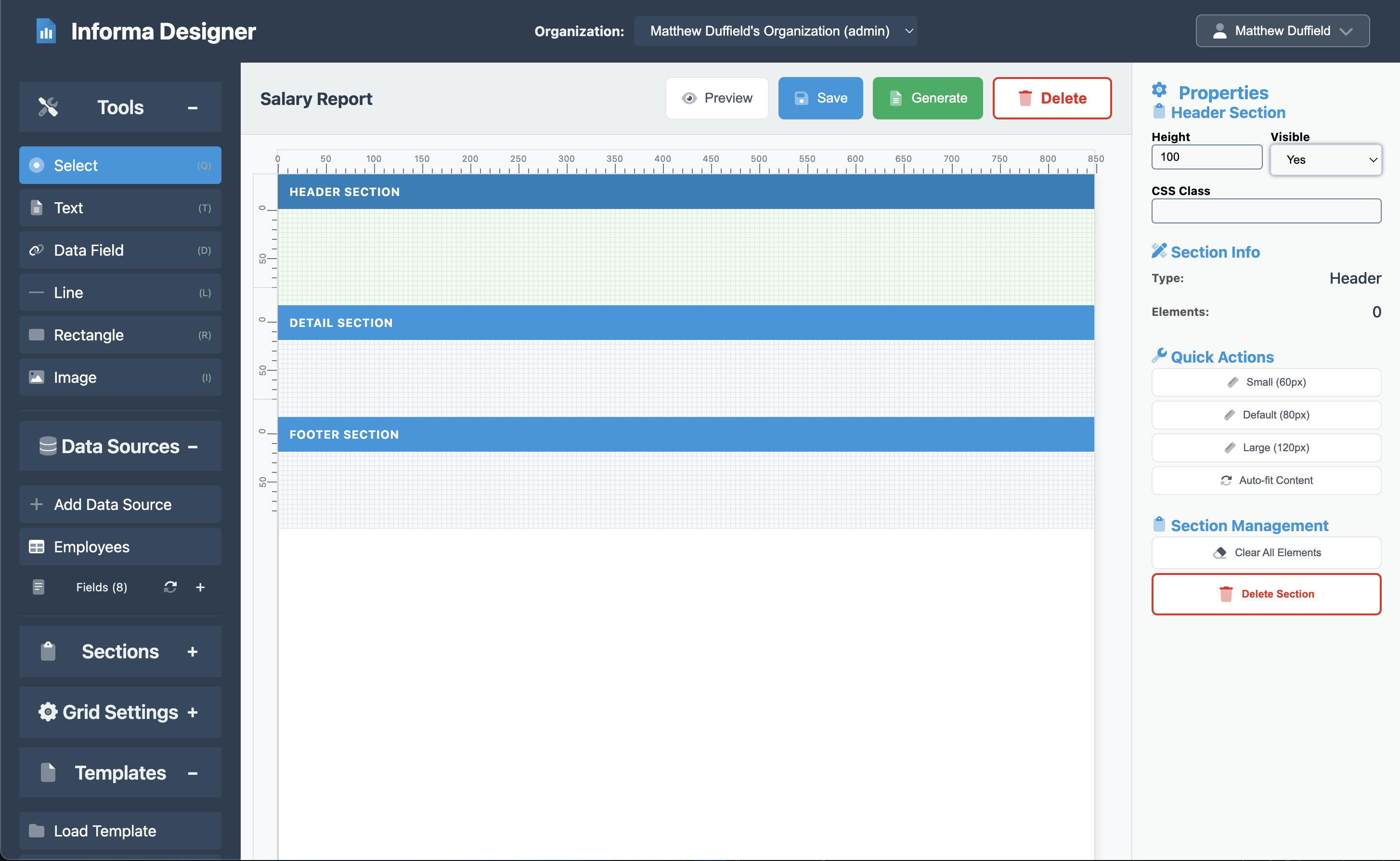 Header Settings